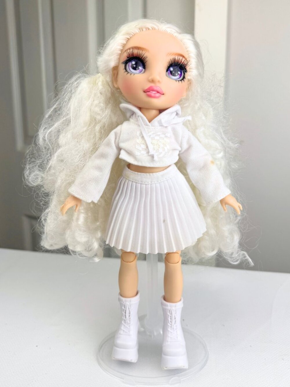 2024 Rainbow High Watercolor & Create Doll White Curly Hair